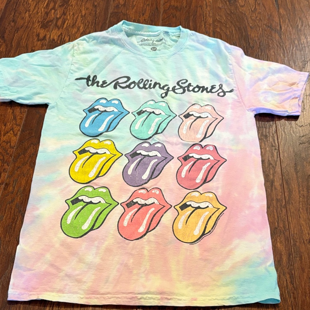 The Rolling Stones tie dye tee shirt